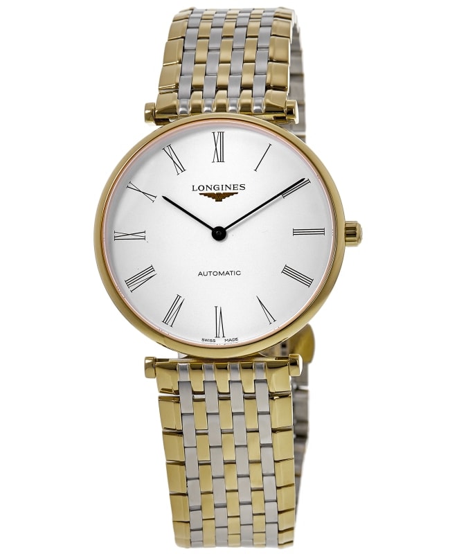 Longines La Grande Classique Automatic White Dial Yellow Gold PVD Steel Unisex Watch L4.918.2.11.7