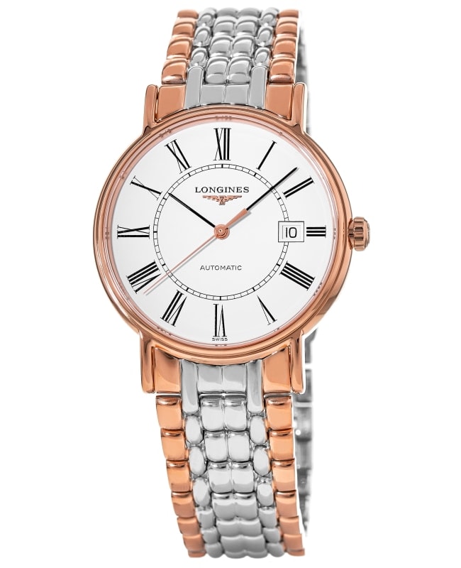 Longines Presence Automatic White Dial Two-Tone Steel Men's Watch L4.922.1.11.7