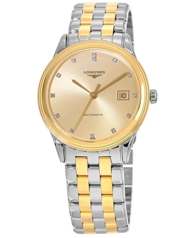 Longines Flagship Automatic Champagne Diamond Dial Steel & Yellow Gold Unisex Watch