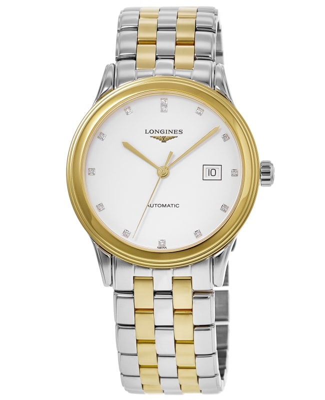 Longines Flagship Automatic White Diamond Dial Two-Tone Stainless Steel Men's Watch L4.984.3.27.7