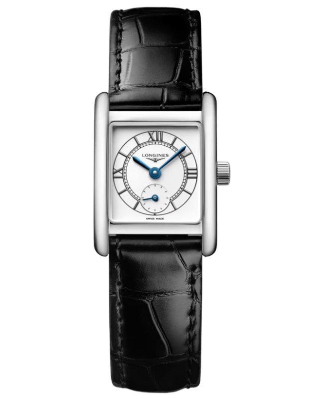 Longines DolceVita Quartz Mini Silver Dial Leather Strap Women's Watch L5.200.4.75.2