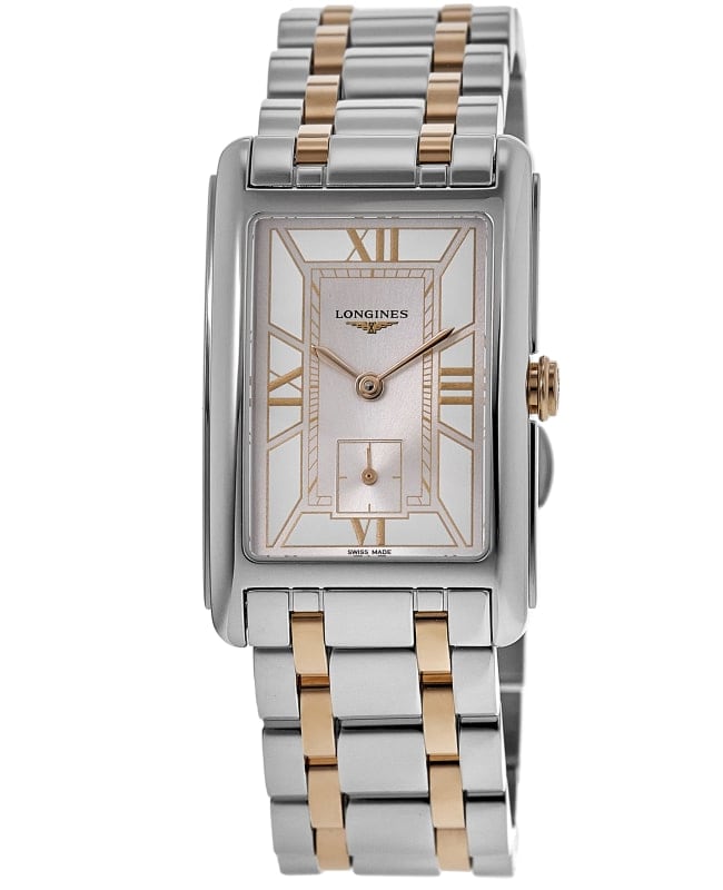 Longines DolceVita Quartz White Dial Two-Tone 18K Rose Gold & Steel Women's Watch L5.255.5.75.7