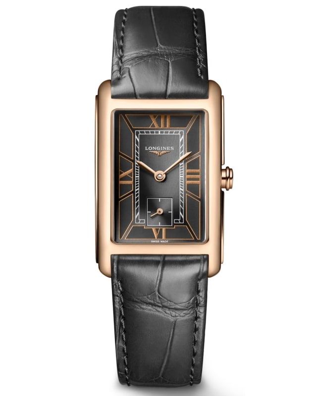 Longines DolceVita Black Dial Leather Strap Women’s Watch