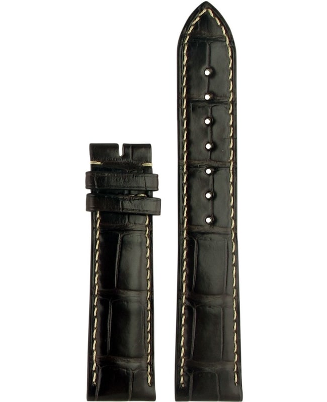 Longines Leather Brown Alligator with White Stitching 22mm Men’s Strap L682120161 L682120161