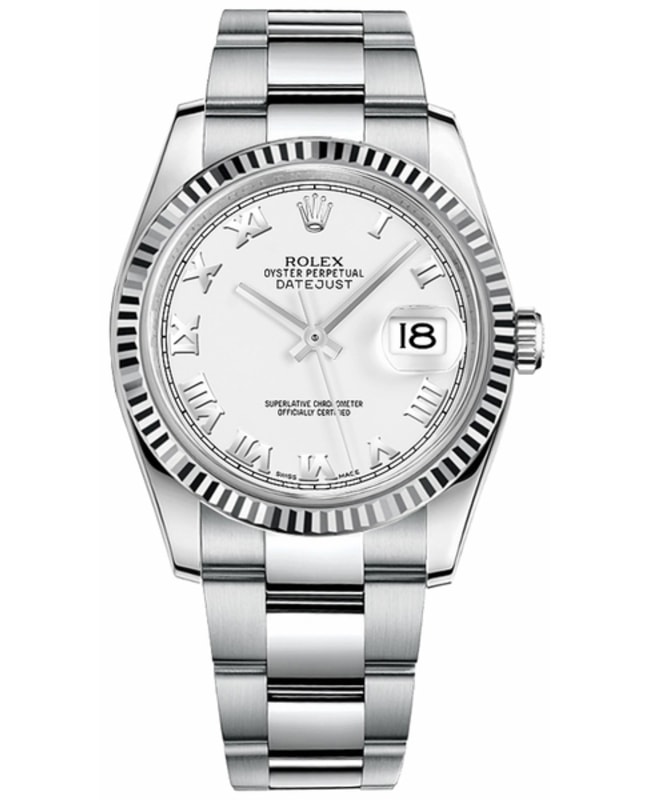 Rolex Datejust 36 White Dial Unisex Watch M116234-0090 