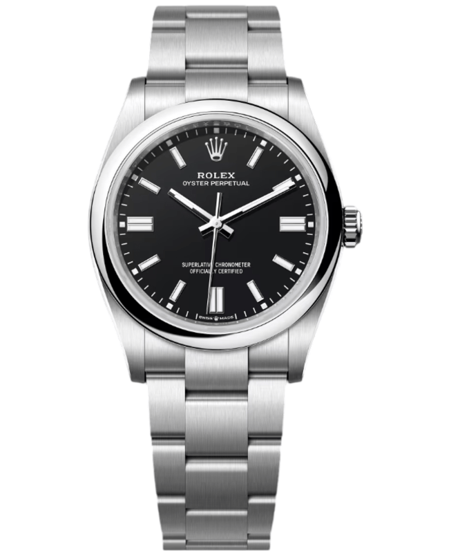 rolex oyster perpetual 36 automatic black dial stainless steel womens watch m1260000014 m1260000014