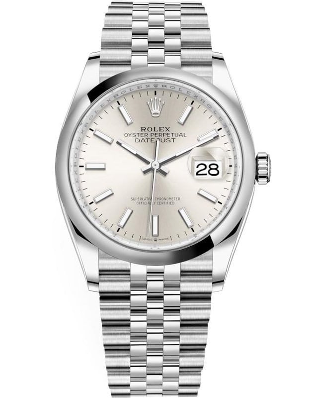 Rolex Datejust 36 Stainless Steel Silver Dial Women's Watch M126200-0001