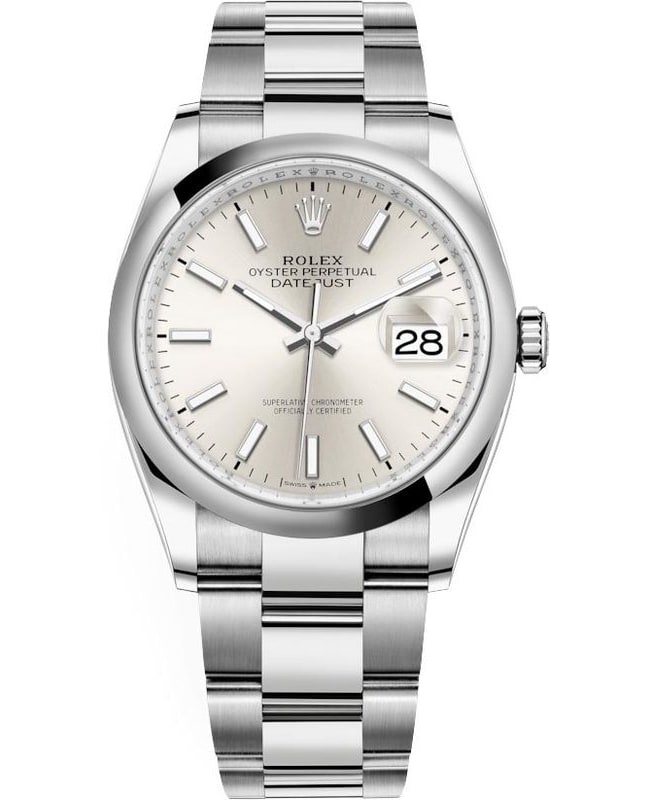 Rolex Datejust 36 Stainless Steel Silver Dial Womens Watch M1262000002 M1262000002