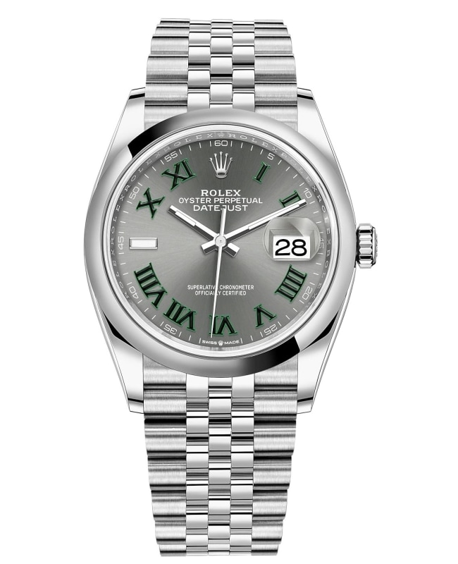 Rolex Datejust 36 Stainless Steel Slate Roman Dial Womens Watch M1262000017 M1262000017
