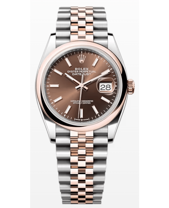 Rolex Datejust 36 Steel & Everose Gold Chocolate Dial Women's Watch M126201-0043