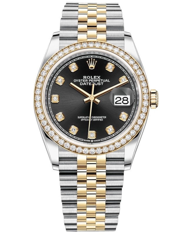 Rolex Datejust 36 Yellow Gold Diamonds Black Diamond Dial Womens Watch M126283rbr0007 M126283RBR0007 Rolex Datejust 36 Yellow Gold Diamonds Black Diamond Dial Womens Watch M126283rbr0007 M126283RBR0007