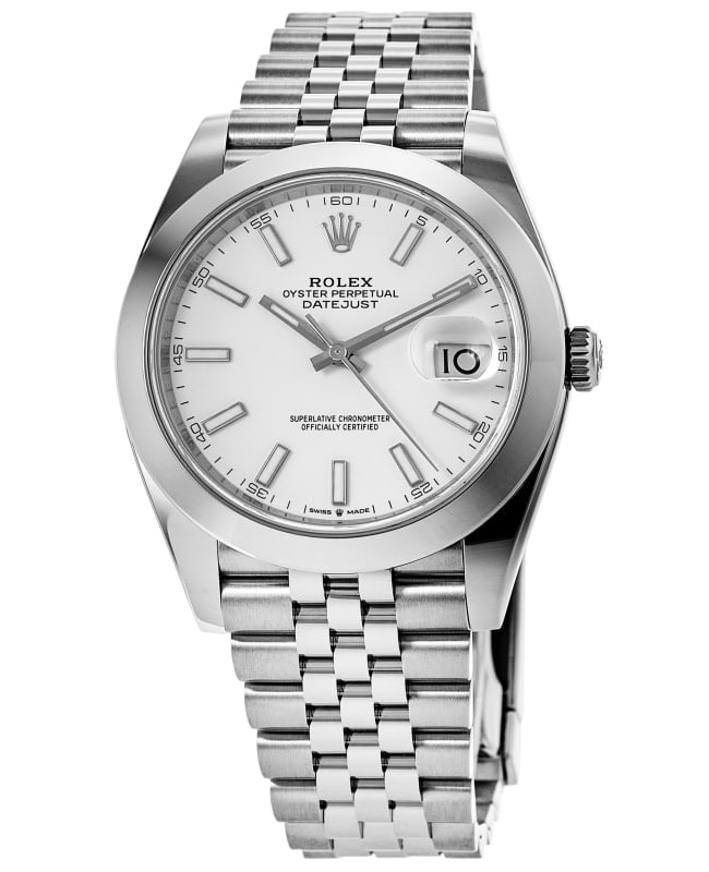 Rolex Datejust 41 Stainless Steel White Dial Mens Watch M1263000006 M1263000006