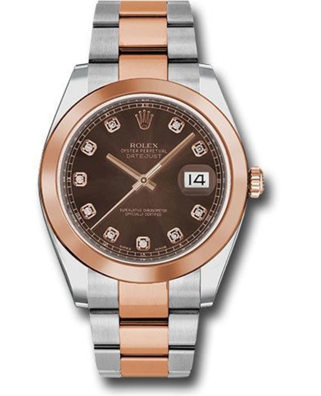 Rolex Datejust 41 Chocolate Diamond Dial Mens Watch M1263310003 M1263310003