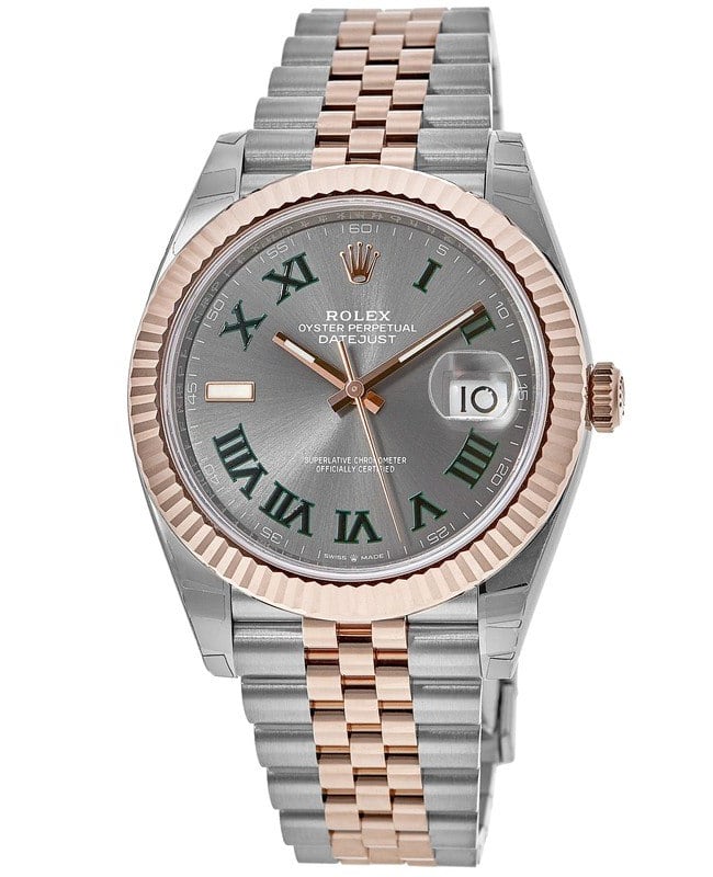 Rolex Datejust 41 Steel and Everose Gold Wimbledon Green Dial