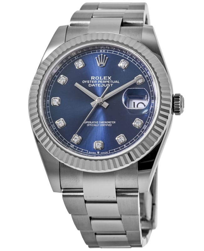 Rolex Datejust 41 Steel Diamond Dial Watch M126334-0015