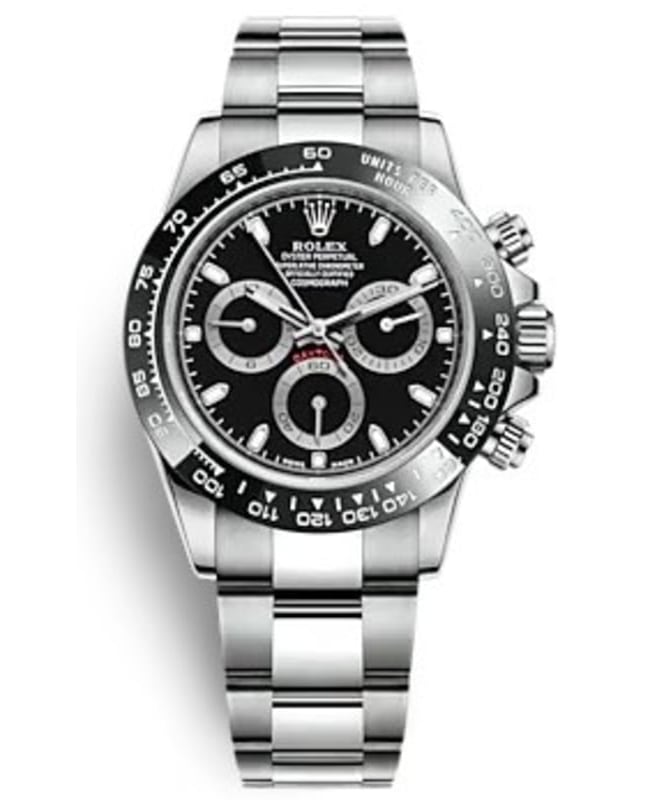 Rolex Cosmograph Daytona Stainless Steel Black Dial Mens Watch M126500LN0002 M126500LN0002
