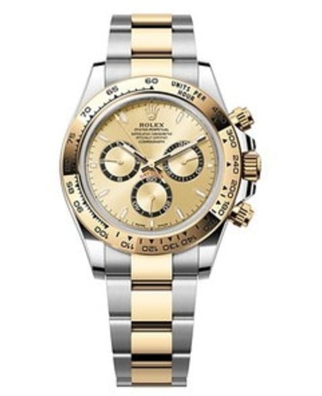Rolex Cosmograph Daytona Stainless Steel and Yellow Gold Golden Dial Mens Watch M1265030004 M1265030004
