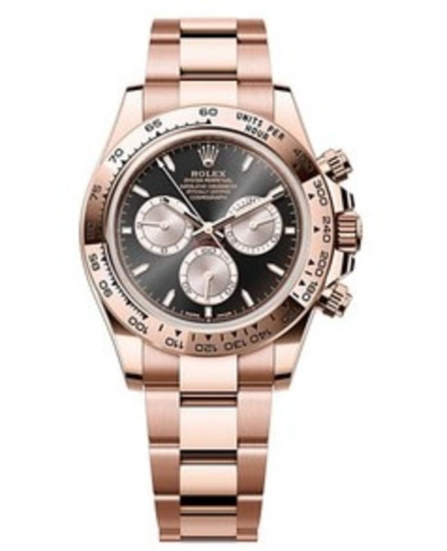 Rolex Cosmograph Daytona Rose Gold Black and Sundust Dial Mens Watch M1265050001 M1265050001