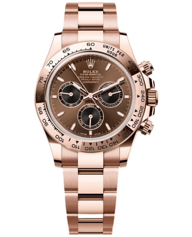 Rolex Cosmograph Daytona Rose Gold Automatic Chocolate Dial Oyster Bracelet Mens Watch M1265050005 M1265050005