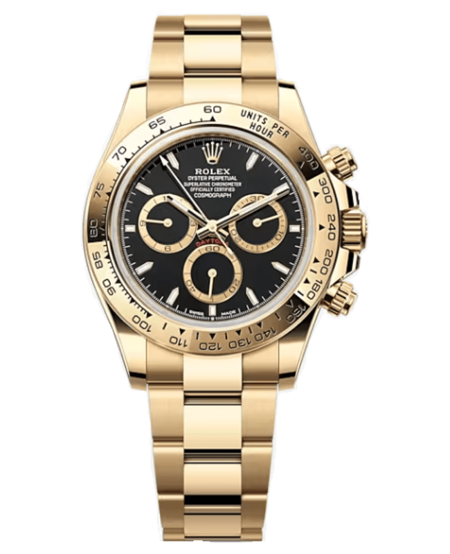 Rolex Cosmograph Daytona Yellow Gold Black Dial Mens Watch M1265080004 M1265080004