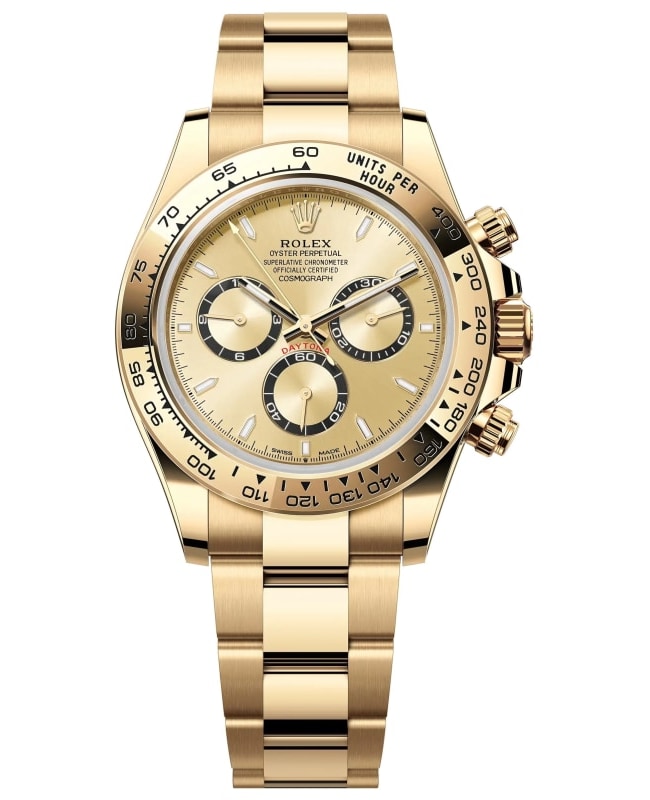 Rolex Cosmograph Daytona Yellow Gold Golden Dial Mens Watch M1265080005 M1265080005