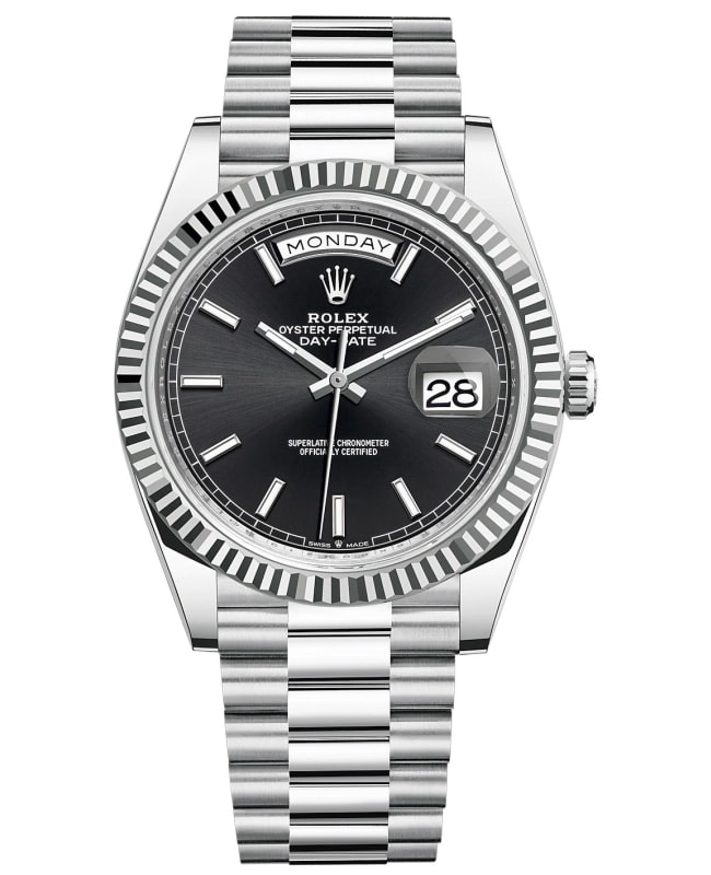 Rolex Day-Date 40 Platinum Black Dial Men's Watch M228236-0003