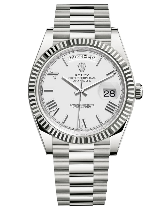 Rolex Day-Date 40 18K White Gold White Dial Men's Watch M228239-0046