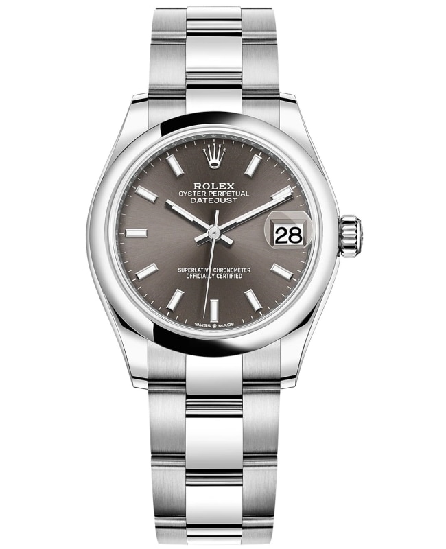Rolex Datejust 31 Stainless Steel Dark Grey Dial Womens Watch M2782400009 M2782400009