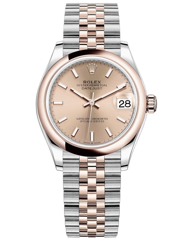 Rolex Datejust 31 Steel and 18kt Everose Gold Rose Dial Women's Watch M278241-0010
