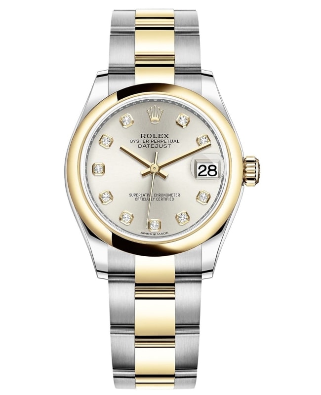 Rolex Datejust 31 Stainless Steel and Yellow Gold Silver Diamond Dial Womens Watch M2782430019 M2782430019 Rolex Datejust 31 Stainless Steel and Yellow Gold Silver Diamond Dial Womens Watch M2782430019 M2782430019