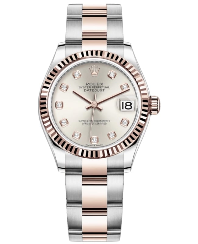 Rolex Datejust 31 Stainless Steel and Rose Gold Silver Diamond Dial Womens Watch M2782710015 M2782710015 Rolex Datejust 31 Stainless Steel and Rose Gold Silver Diamond Dial Womens Watch M2782710015 M2782710015