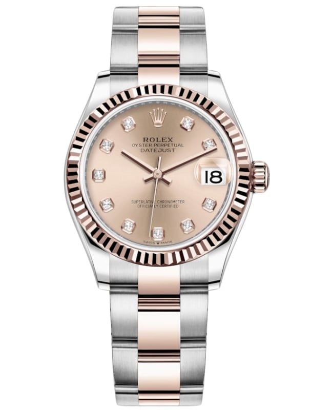 Rolex Datejust 31 Stainless Steel and Rose Gold Rose Diamond Dial Womens Watch M2782710023 M2782710023 Rolex Datejust 31 Stainless Steel and Rose Gold Rose Diamond Dial Womens Watch M2782710023 M2782710023
