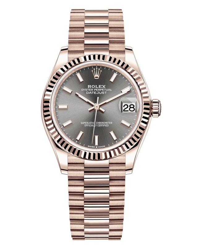 Rolex Datejust 31 Everose Gold Slate Dial Women's Watch M278275-0027