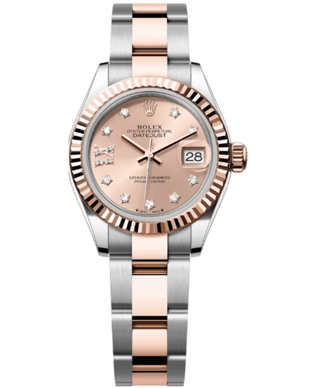 Rolex LadyDatejust 28 Steel and Everose Gold Automatic Rose Diamond Dial Oyster Bracelet Womens Watch M2791710028 M2791710028 Rolex LadyDatejust 28 Steel and Everose Gold Automatic Rose Diamond Dial Oyster Bracelet Womens Watch M2791710028 M2791710028