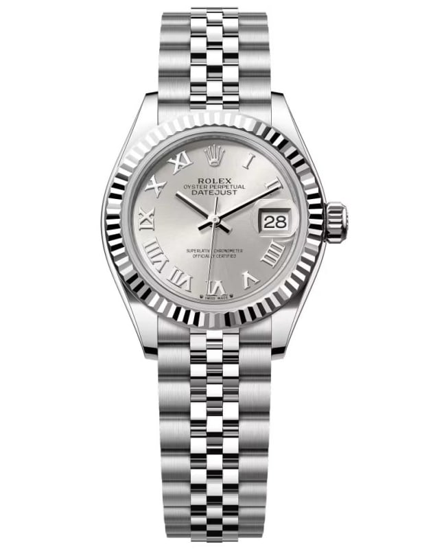 Rolex LadyDatejust 28 Stainless Steel and White Gold Automatic Silver Dial Womens Watch M2791740007 M2791740007 Rolex LadyDatejust 28 Stainless Steel and White Gold Automatic Silver Dial Womens Watch M2791740007 M2791740007