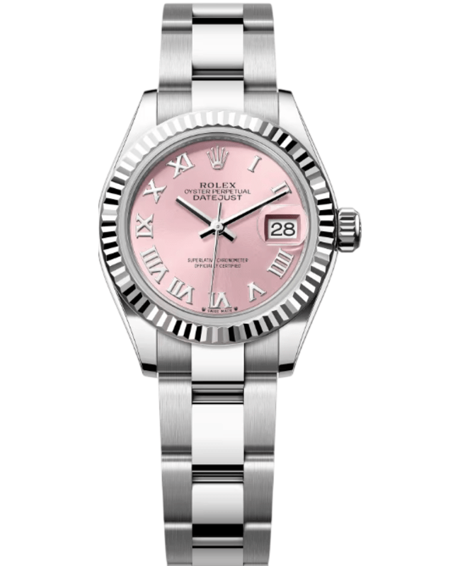 Rolex LadyDatejust 28 Stainless Steel and White Gold Automatic Pick Dial Oyster Bracelet Womens Watch M2791740018 M2791740018
