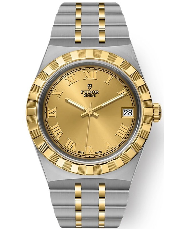 Tudor Royal Champagne Dial Stainless Steel and Yellow Gold Unisex Watch M28403-0004