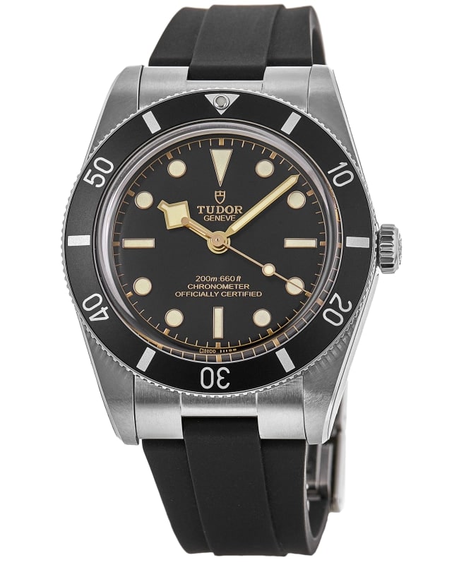 Tudor Black Bay 54 Automatic Black Dial Rubber Strap Men's Watch M79000N-0002