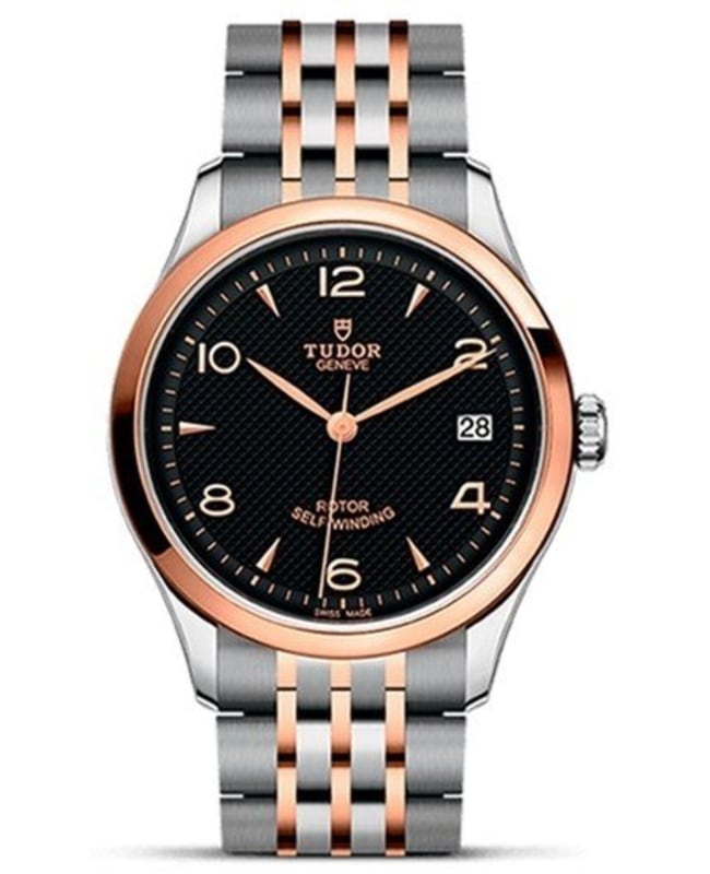 Tudor 1926 28mm Black Dial Rose Gold and Stainless Steel Women's Watch M91351-0003