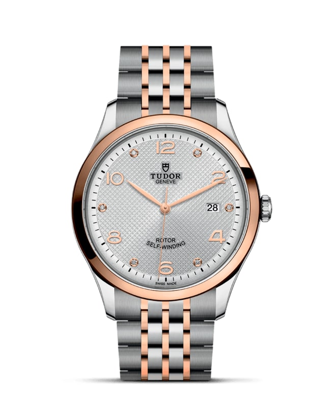Tudor 1926 Silver Diamond Dial Rose Gold and Stainless Steel Men's Watch M91651-0002