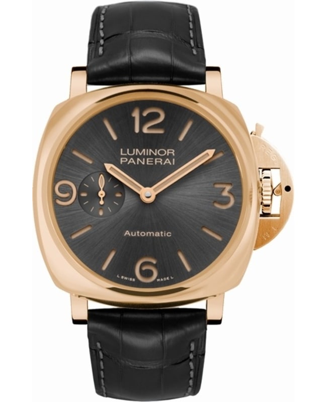 Panerai Luminor Due 3 Days 18kt Rose Gold Automatic Leather Strap  Men's Watch PAM00675 PAM00675