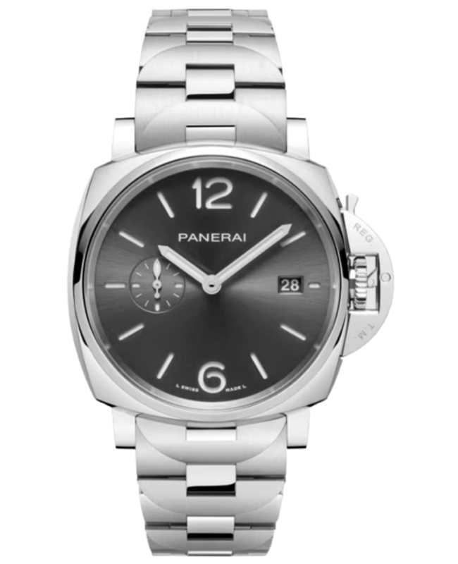 Panerai Luminor Due 42mm Automatic Grey Dial Steel Men's Watch PAM01387 PAM01387