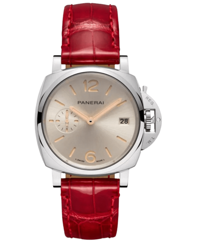 Panerai Luminor Due 38mm Automatic Champagne Dial Leather Strap Unisex Watch PAM01550 PAM01550