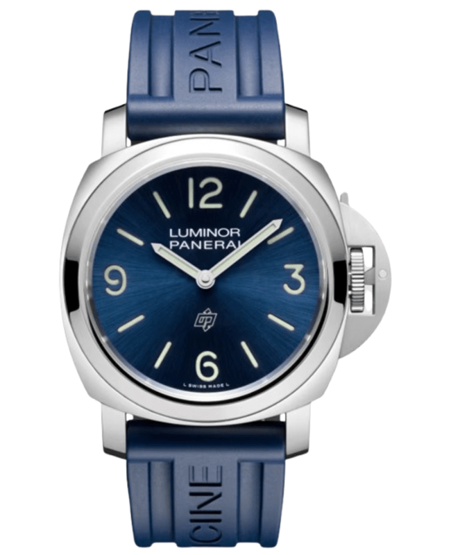 Panerai Luminor Base Logo Manual Winding Blue Dial Rubber Strap Men's Watch PAM01623