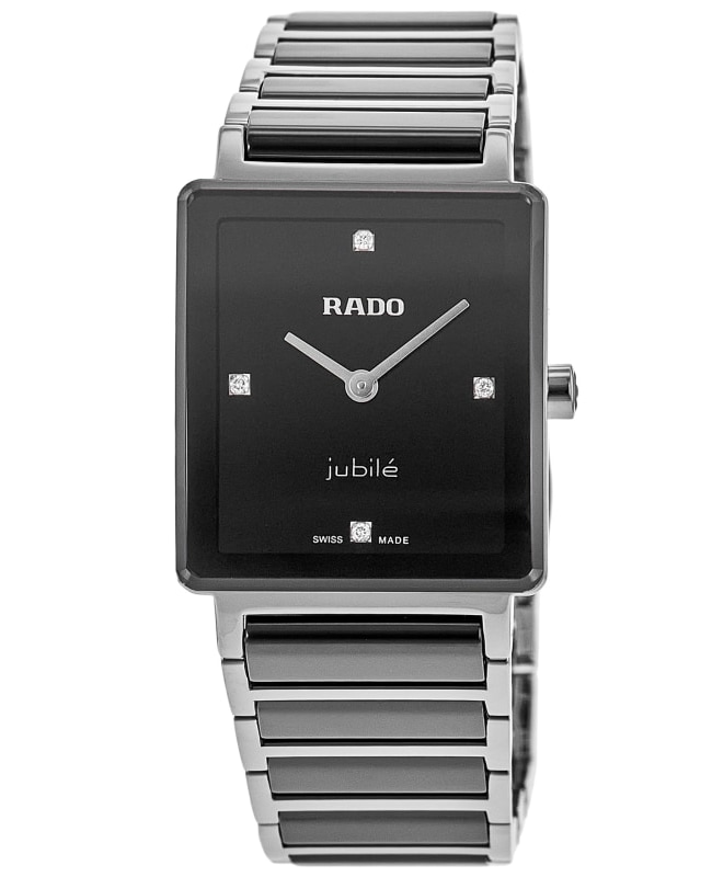 Rado Integral Jubile Diamonds 23mm Black Dial Ceramic & Stainless Steel Women's Watch R20250712