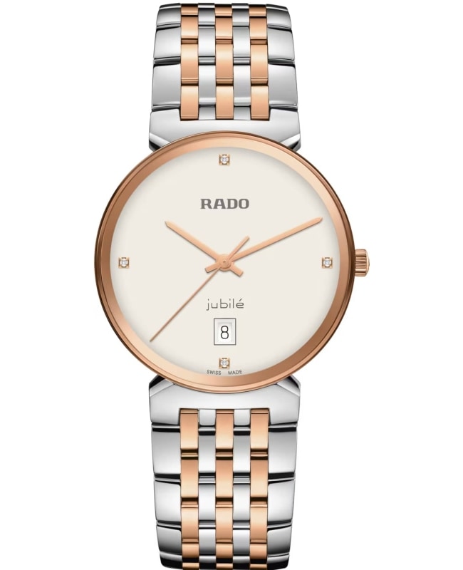 Rado Florence Diamonds White Dial Two-Tone Steel Unisex Watch R48912723