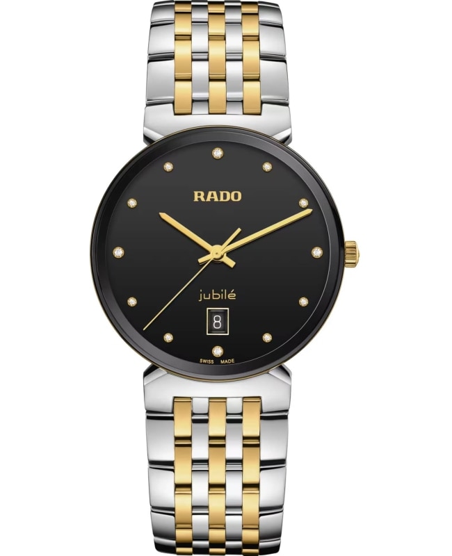 Rado Florence Diamonds Black Dial Two-Tone Steel Unisex Watch R48912743