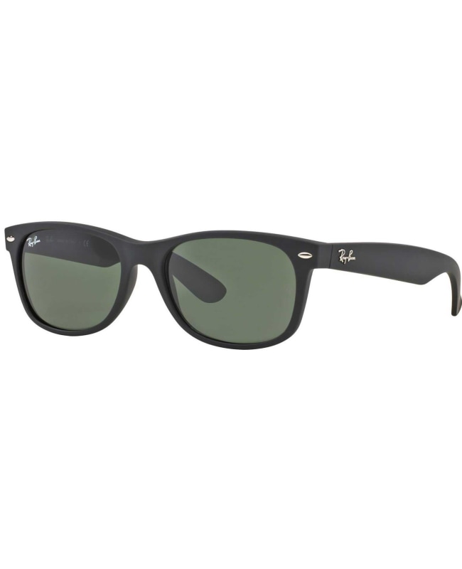 Ray-Ban New Wayfarer Classic Black Square Nylon Green Sunglasses