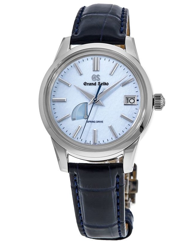 snesevis Den aktuelle Chip Grand Seiko Blue Dial Leather Strap Men's Watch SBGA407