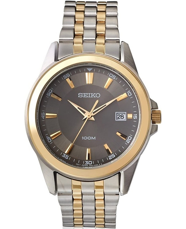 時計 SEIKO Seiko Grey Dial Two-Tone Steel Men's Watch SGEG90